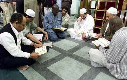 Muslim worshippers